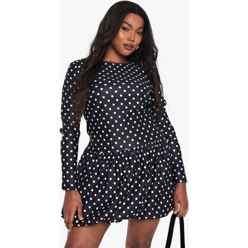 Grande Taille - Robe Courte Bouffante À Pois - 44 - boohoo - Modalova