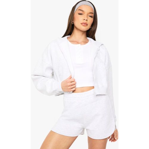 Sweat À Capuche Zippé Froncé - S - boohoo - Modalova