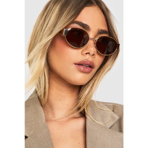 Lunettes De Soleil Rétro Ovales - One Size - boohoo - Modalova