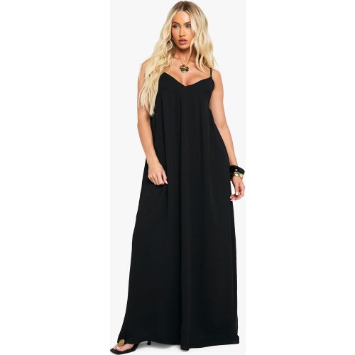 Robe Longue En Mousseline De Soie À Bretelles - 36 - boohoo - Modalova