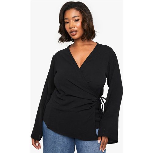 Grande Taille - Chemise Asymétrique À Manches Longues - 44 - boohoo - Modalova