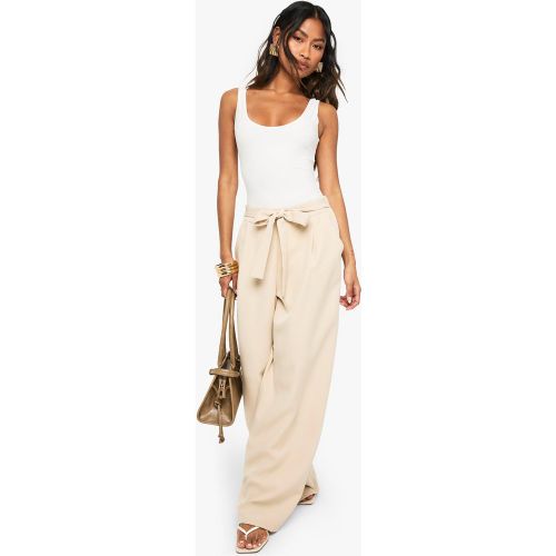 Pantalon Large À Ceinture - 34 - boohoo - Modalova