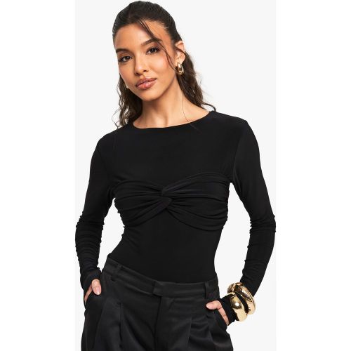 Body Moulant Noué À L'Avant - 34 - boohoo - Modalova
