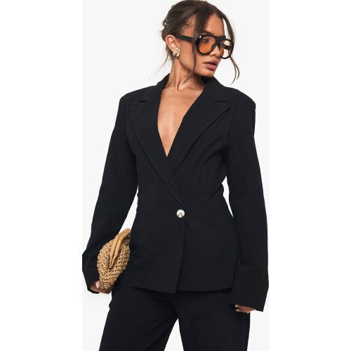 Blazer Croisé - Noir - 34, Noir - boohoo - Modalova
