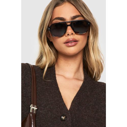 Lunettes De Soleil Écaille De Tortue - One Size - boohoo - Modalova