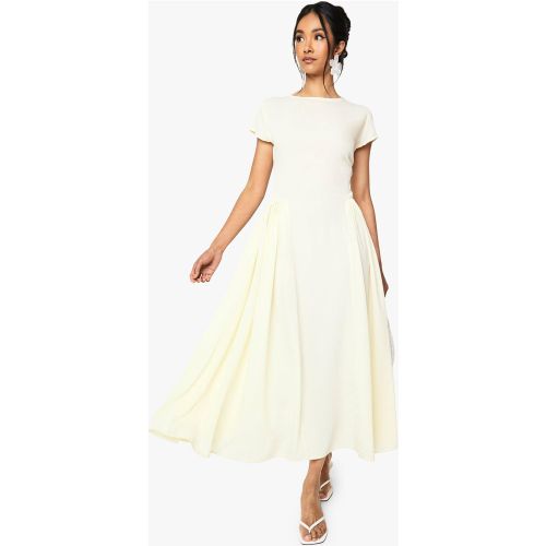 Robe Mi-Longue Texturée À Jupe Large - 38 - boohoo - Modalova