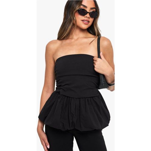Top Péplum Bandeau - 34 - boohoo - Modalova