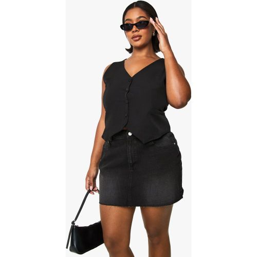 Grande Taille - Mini-Jupe En Jean - 44 - boohoo - Modalova