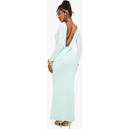 Robe Longue Drapée À Manches Longues - 36 - boohoo - Modalova