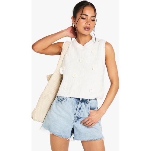 Top En Crochet Fleuri - L - boohoo - Modalova