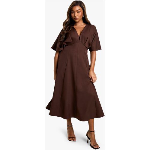 Grande Taille - Robe Mi-Longue Plissée - 46 - boohoo - Modalova