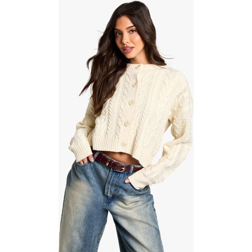 Cardigan En Maille Torsadée - S - boohoo - Modalova