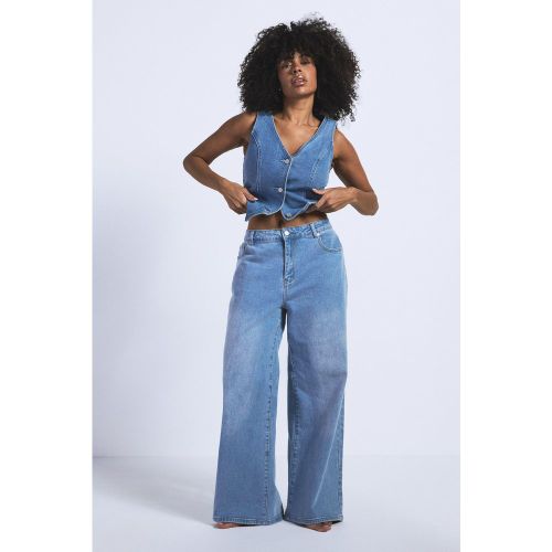 Grande Taille - Jean Boyfriend - 16/30L - boohoo - Modalova