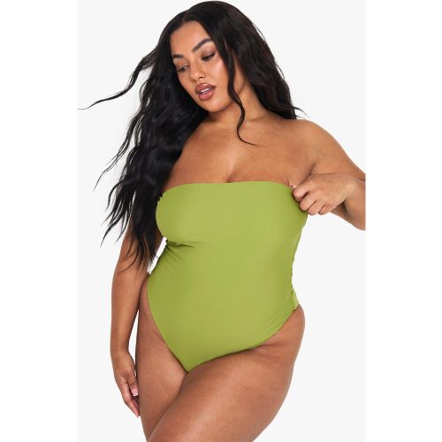 Grande Taille - Maillot De Bain Bandeau - 44 - boohoo - Modalova