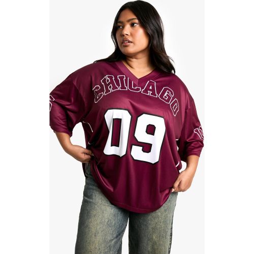 Grande Taille - Top De Football Oversize À Imprimé Chicago - 56 - boohoo - Modalova