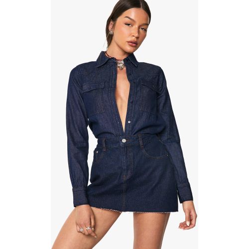 Mini-Jupe En Jean - 34 - boohoo - Modalova