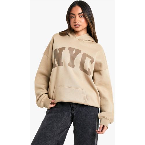 Sweat À Capuche Oversize À Slogan Nyc - S - boohoo - Modalova