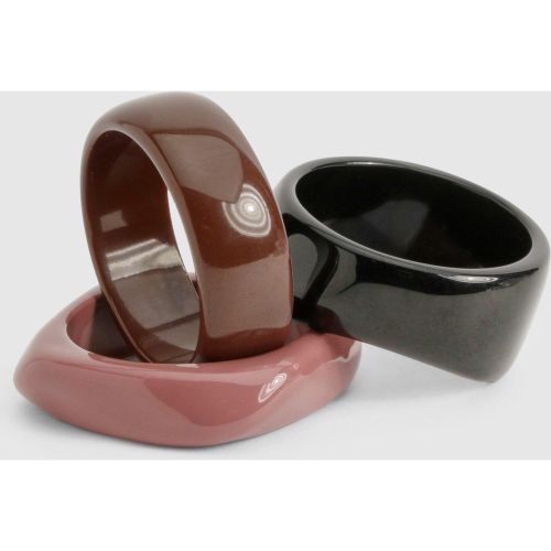 Lot De 3 Paires De Bracelets En Résine - S/M - boohoo - Modalova