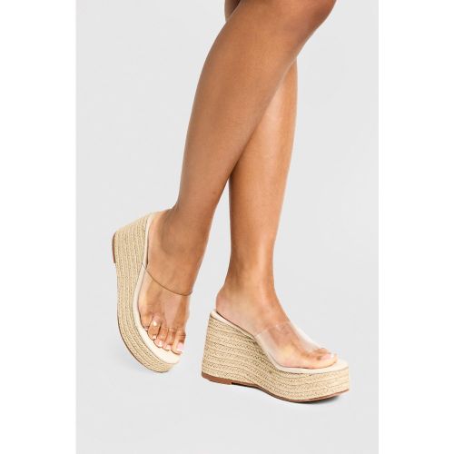 Mules Compensées Transparentes - 36 - boohoo - Modalova