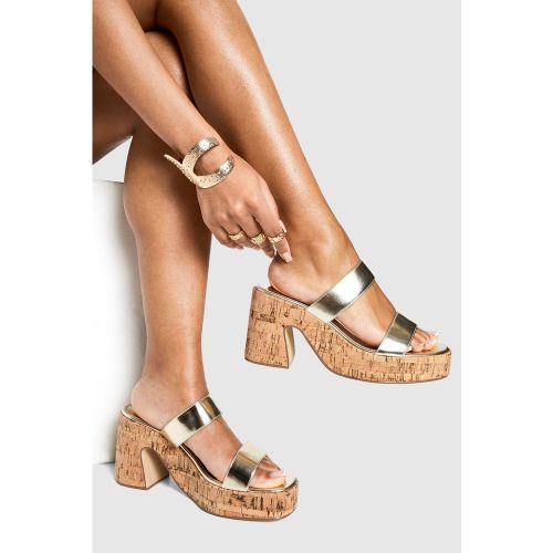 Mules À Plateforme Et Talon - Pointure Large - 36 - boohoo - Modalova