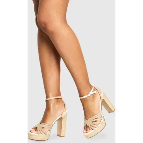 Sandales À Plateforme Et Talon - 36 - boohoo - Modalova