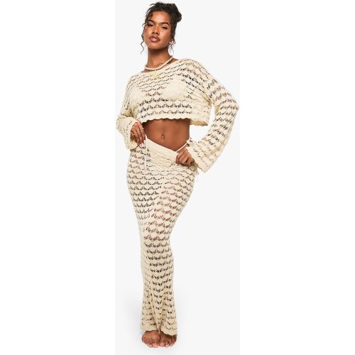Jupe Longue De Plage En Crochet - S - boohoo - Modalova