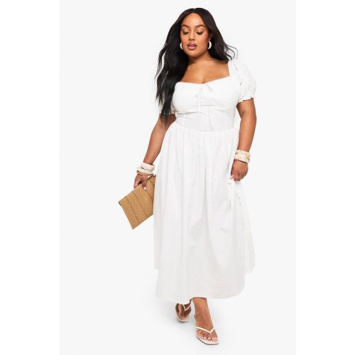 Grande Taille - Robe Patineuse En Coton - 44 - boohoo - Modalova