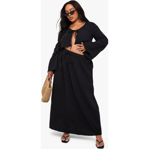 Grande Taille - Jupe Longue Nouée - 44 - boohoo - Modalova