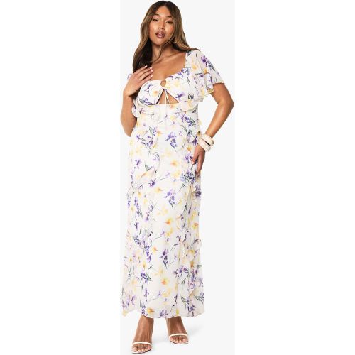 Grande Taille - Robe Longue En Mousseline De Soie À Manches Larges - 44 - boohoo - Modalova