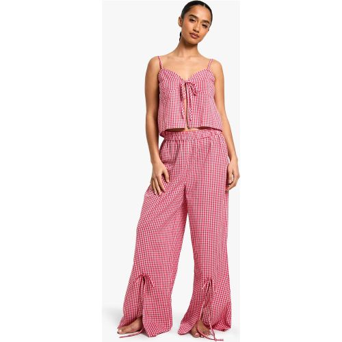 Petite" - Ensemble De Pyjama À Imprimé Vichy - 34 - boohoo - Modalova