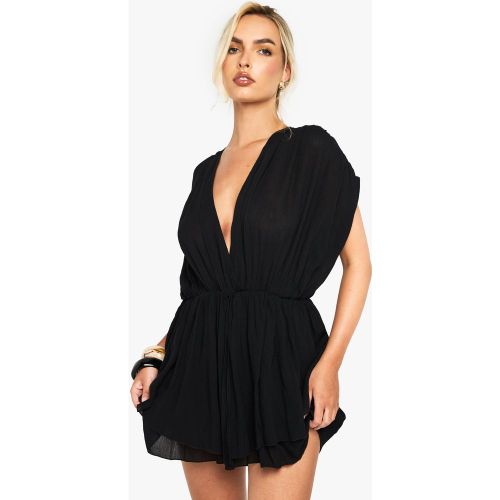 Combishort Ample À Décolleté Plongeant - 36 - boohoo - Modalova