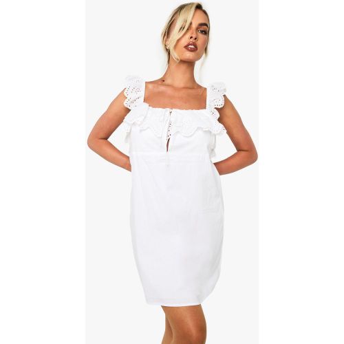 Robe Mi-Longue À Volants En Crochet - 36 - boohoo - Modalova