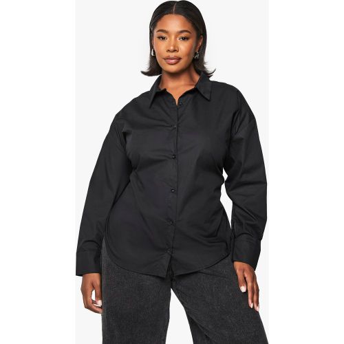Grande Taille - Chemise Longue Cintrée Nouée - 44 - boohoo - Modalova