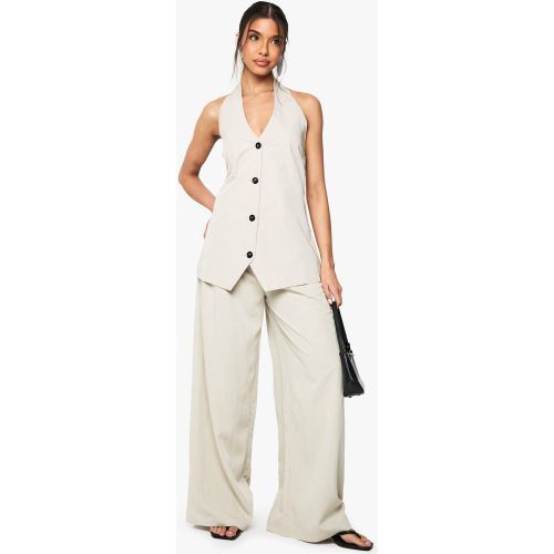 Pantalon Large Plissé - 36 - boohoo - Modalova