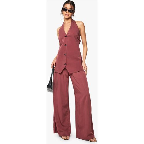 Pantalon Large Plissé - 36 - boohoo - Modalova