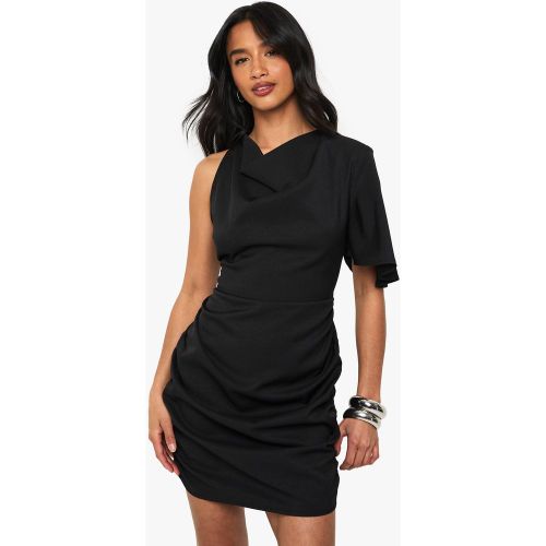 Petite" - Robe Asymétrique Courte Drapée - 34 - boohoo - Modalova