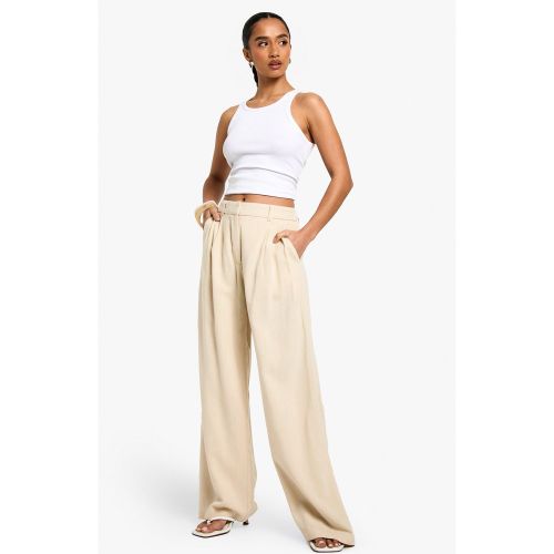 Petite" - Pantalon Droit - Blanc Écru - 34, Blanc Écru - boohoo - Modalova