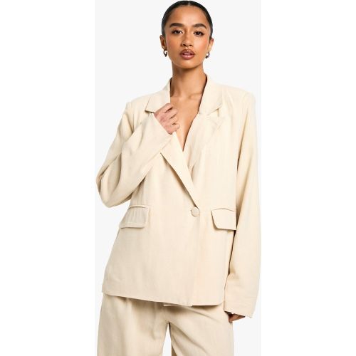 Petite" - Blazer À Taille Cintrée - Blanc Écru - 34, Blanc Écru - boohoo - Modalova
