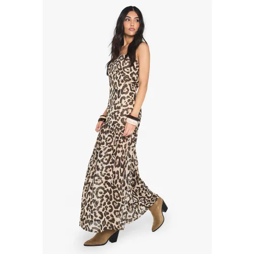 Robe Bustier Longue En Mousseline De Soie - 36 - boohoo - Modalova