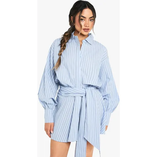 Robe Patineuse Rayée Nouée - 36 - boohoo - Modalova