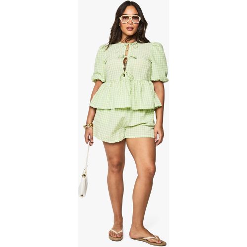 Grande Taille - Ensemble Avec Chemise Et Short - 44 - boohoo - Modalova