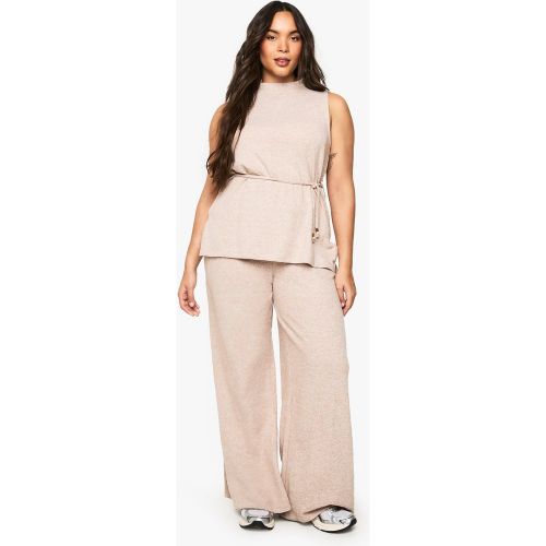 Grande Taille - Ensemble Avec Top À Ceinture Et Pantalon Large - 44 - boohoo - Modalova
