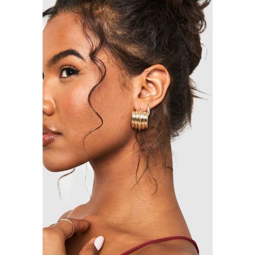 Boucles D'Oreilles Dorées - One Size - boohoo - Modalova