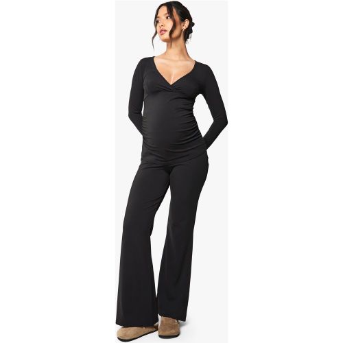 Maternité - Pantalon De Grossesse Flare Habillé - 36 - boohoo - Modalova