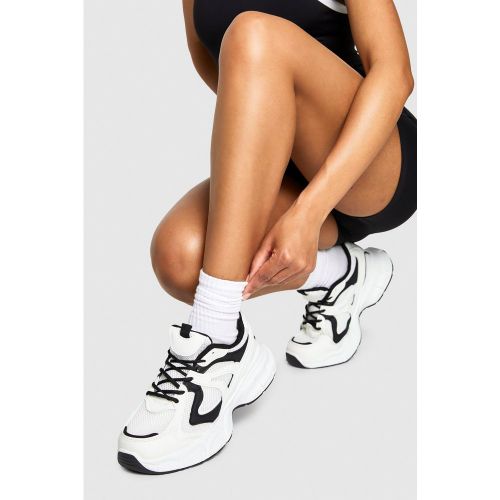 Baskets Contrastantes À Plateforme - 36 - boohoo - Modalova