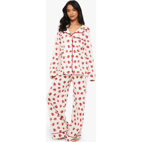 Petite" - Ensemble De Pyjama À Imprimé Fraises - 34 - boohoo - Modalova