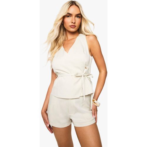 Short Slim - Blanc Écru - 38, Blanc Écru - boohoo - Modalova