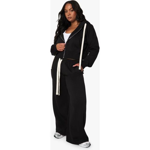 Grande Taille - Jogging Droit En Maille Côtelée - 44 - boohoo - Modalova