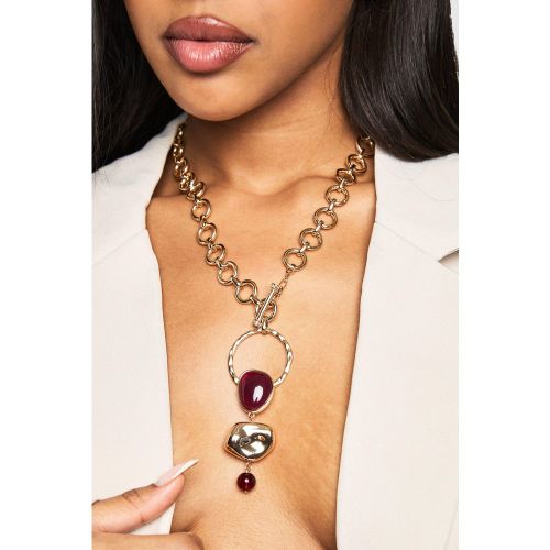 Collier À Pendentif Pierre Fantaisie - One Size - boohoo - Modalova