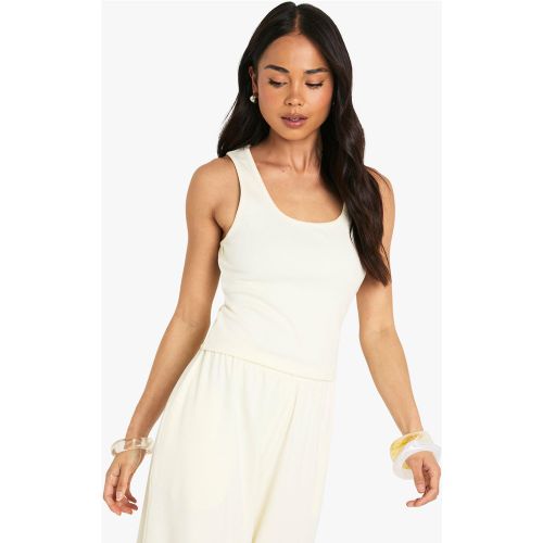 Débardeur Côtelé Basique À Dos Nageur - 34 - boohoo - Modalova